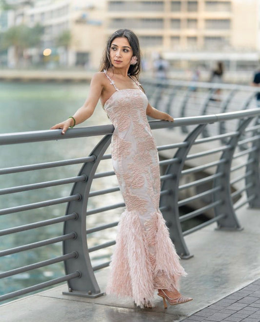 NATALIA FEATHER GOWN